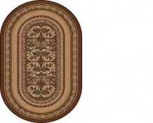 Kusov� koberec Aralia hn�d� - ov�l (light brown)