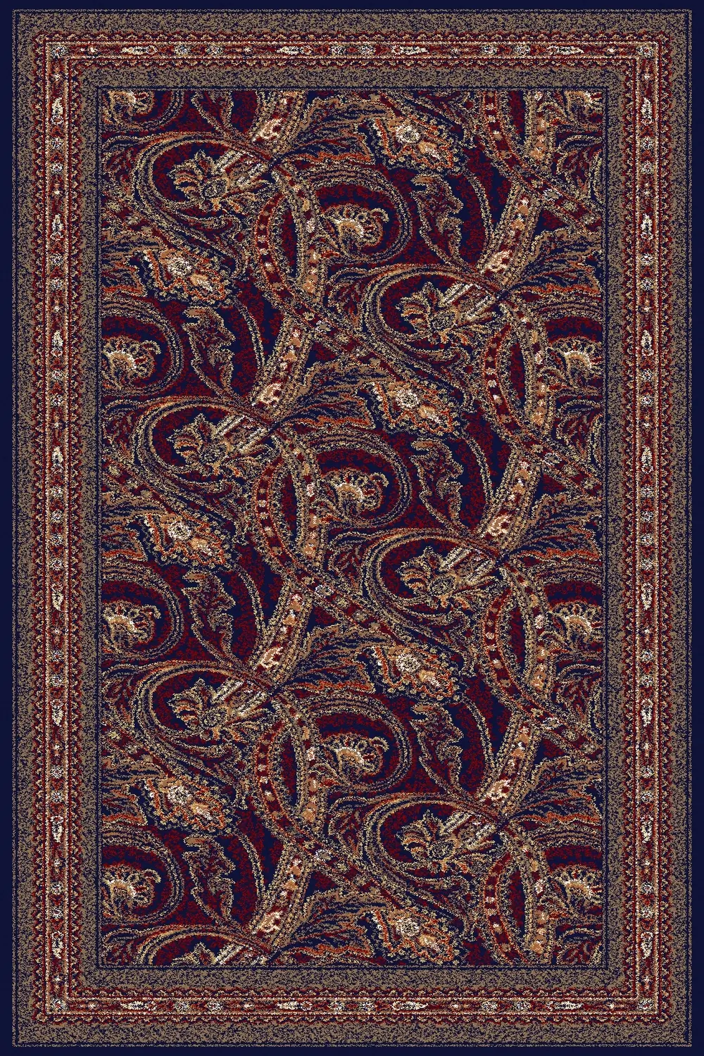 Kusový koberec Leaflike navy blue