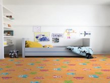 Dětský koberec Sovička SILK 5248 oranžovožlutá