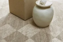 Kusový koberec Checkered beige čtverec