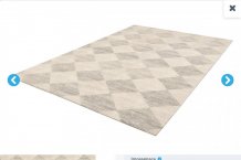 Kusový koberec Checkered grey čtverec