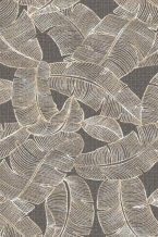 Kusový koberec Feath černobéžový