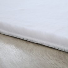 Kusový koberec kruh Pouffy 5100 white