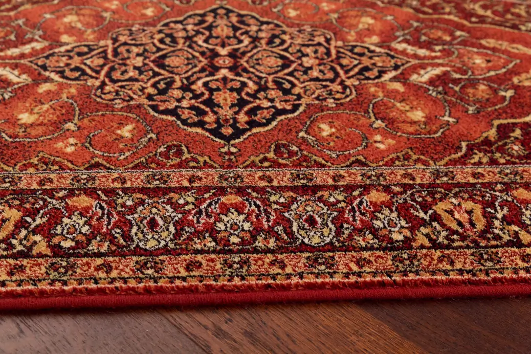 Kusový koberec Leyla vínový - ovál (ruby)