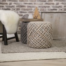 Pletený puf Pouf Royal 888 sand