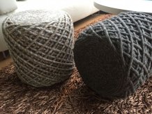 Pletený puf Pouf Royal 888 sand