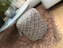 Pletený puf Pouf Royal 888 sand